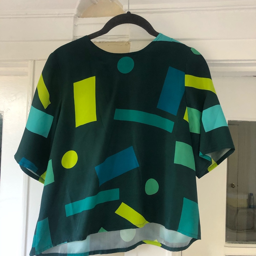 Dusen Dusen Silk Mask Tee Green Mobile - XS